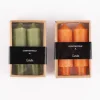 Kerzen Vela einfarbig orange 2 Stück 12,5x3,5cm