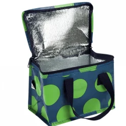 Kühltasche Spotlight Grün auf Blau aus recyceltem Kunststoff 21x12x16cm von Rex London