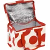 Kühltasche Spotlight Rot auf Ecru aus recyceltem Kunststoff 21x12x16cm von Rex London