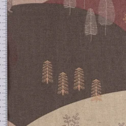 Kinder Kissenhülle Mountain Forest Animals Waldtiere Hügel Leinenlook rosa beige verschiedene Größen von SCHÖNER LEBEN.