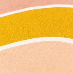 Kinderkissen Regenbogen aus Baumwolle creme rosa currygelb 39x25cm von Sass & Belle