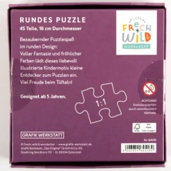 Kinderpuzzle Einhorn rund mit 45 Teilen von Grafik Werkstatt