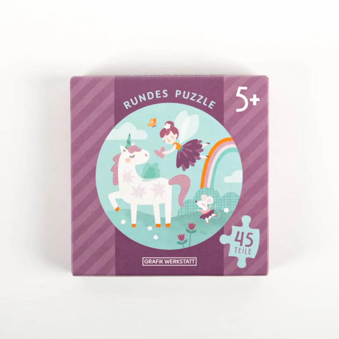 Kinderpuzzle Einhorn rund mit 45 Teilen von Grafik Werkstatt