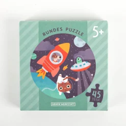Kinderpuzzle Weltraum rund mit 45 Teilen von Grafik Werkstatt