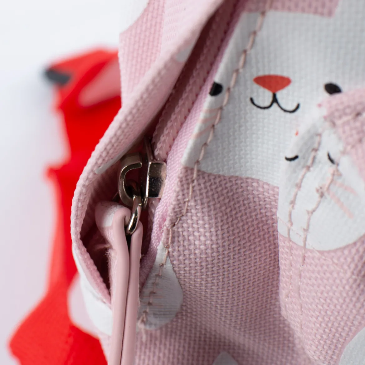 Kinder Rucksack Katze Cookie rosa rot weiß 21x10x28cm