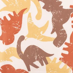 Kinderstoff Baumwollstoff Webware Dinou Dinosaurier ecru braun 1,47m Breite