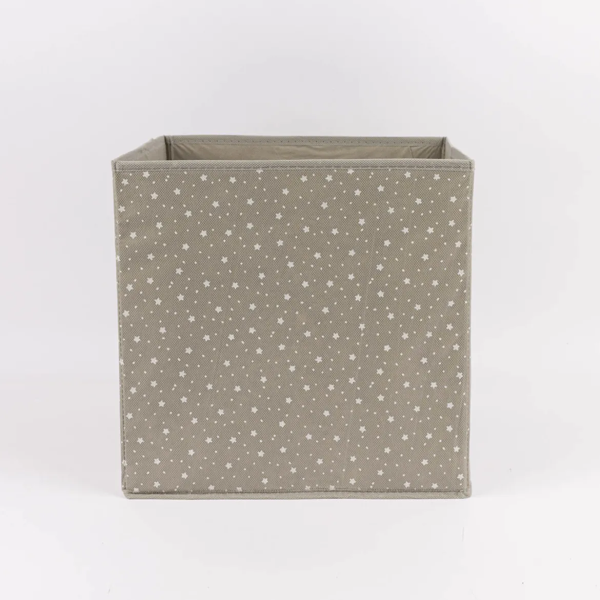 Kinderzimmer Aufbewahrungsbox Sterne grau weiß 29x29x29cm