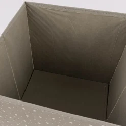 Kinderzimmer Aufbewahrungsbox Sterne grau weiß 29x29x29cm