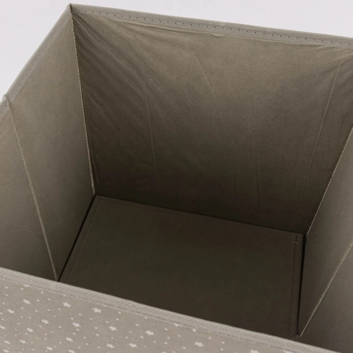 Kinderzimmer Aufbewahrungsbox Sterne grau weiß 29x29x29cm