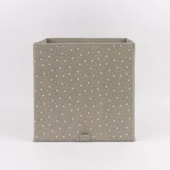 Kinderzimmer Aufbewahrungsbox Sterne grau weiß 29x29x29cm