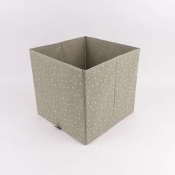 Kinderzimmer Aufbewahrungsbox Sterne grau weiß 29x29x29cm