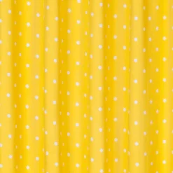Kinderzimmer Schlaufenschal Dots mit Kreuzschlaufen Punkte gelb weiß 140x255cm