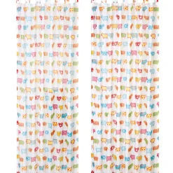 Kinderzimmer Schlaufenschal mit Kreuzschlaufen Schafe weiß bunt 140x255cm