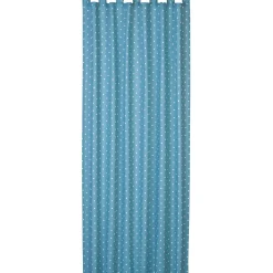 Kinderzimmer Schlaufenschal Dots mit Kreuzschlaufen Punkte hellblau weiß 140x255cm