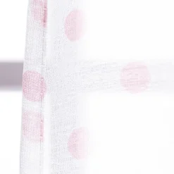 Kinderzimmer Ösengardine gemustert Punkte mit Kirschen halbtransparent weiß rosa 140x260cm
