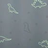 Kinderzimmer Verdunklungsgardine Dinosaurier Sterne hellblau 140x250cm