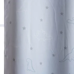 Kinderzimmer Verdunklungsgardine Dinosaurier Sterne hellblau 140x250cm