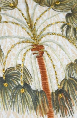Kissen Casablanca Palmen beige grün 40x60cm