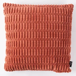 Kissen 3D Kuschelrelief Struktur rosenholz rot 45x45cm