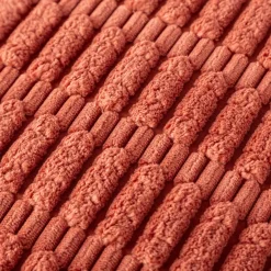 Kissen 3D Kuschelrelief Struktur rosenholz rot 45x45cm
