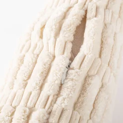 Kissen 3D Kuschelrelief Struktur dove white creme 45x45cm