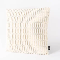 Kissen 3D Kuschelrelief Struktur dove white creme 45x45cm