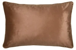 Kissen Hirsch Velours weiß braun 40x60cm