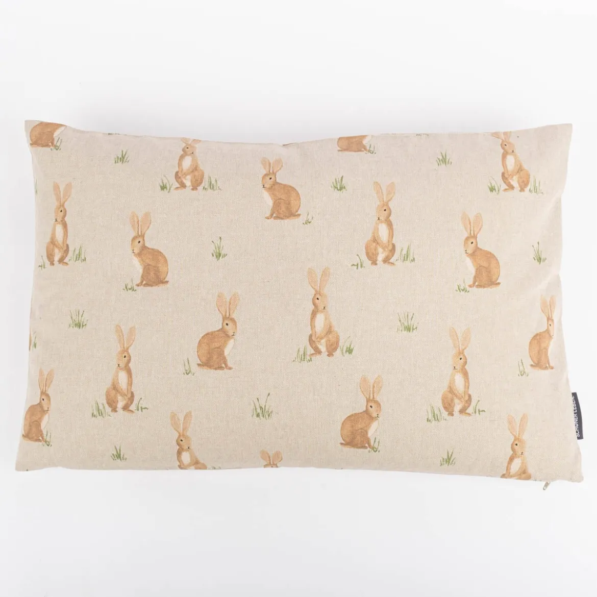 Kissenhülle Aquarell Woodland Rabbit Hasen natur braun in versch. Größen von SCHÖNER LEBEN.