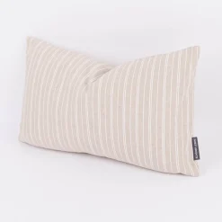 Kissenhülle Basic Stripe Streifen Leinenlook natur weiß in versch. Größen von SCHÖNER LEBEN.