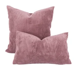 Kissenhülle Breitcord Baby Rib mauve verschiedene Größen von SCHÖNER LEBEN.
