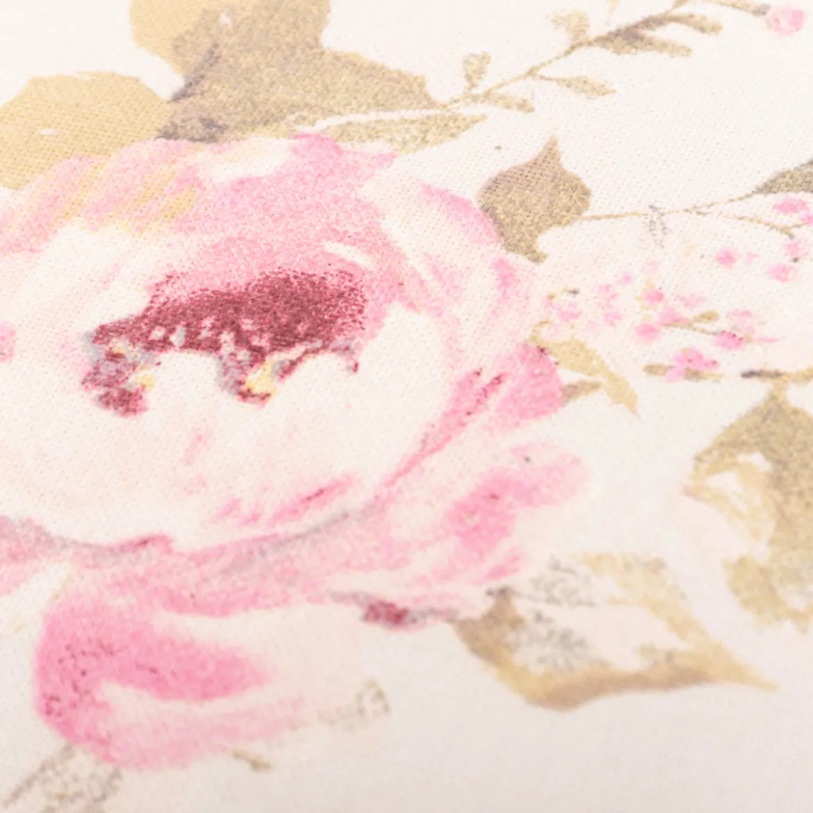 Kissenhülle Classic Painted Rose Rosen ecru rosa in versch. Größen oder Wunschmaß von SCHÖNER LEBEN.