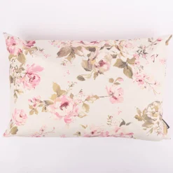 Kissenhülle Classic Painted Rose Rosen ecru rosa in versch. Größen oder Wunschmaß von SCHÖNER LEBEN.