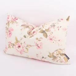 Kissenhülle Classic Painted Rose Rosen ecru rosa in versch. Größen oder Wunschmaß von SCHÖNER LEBEN.