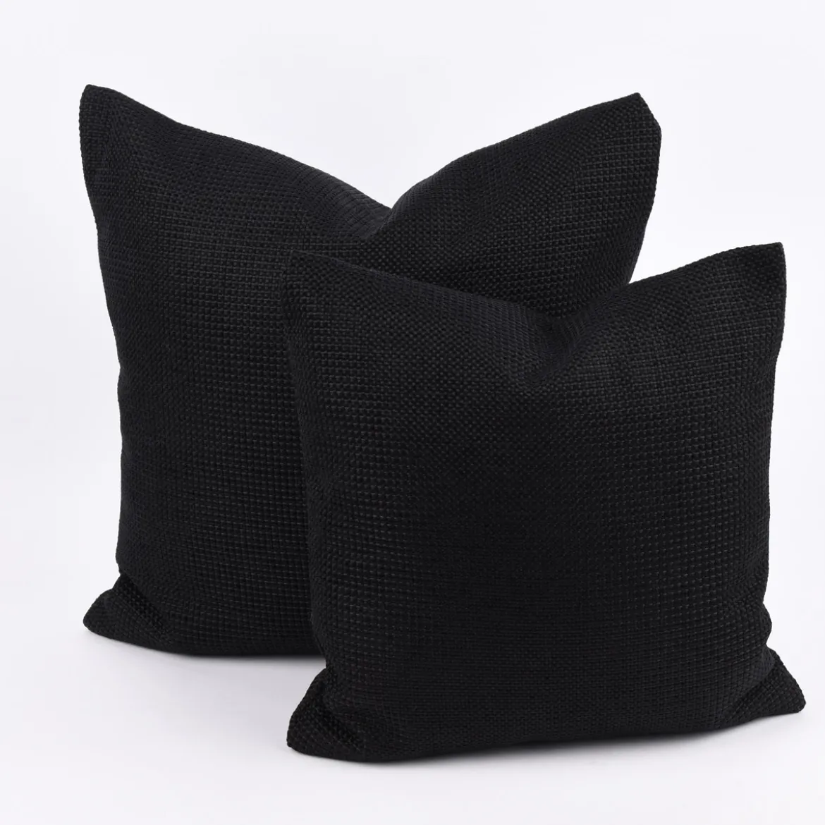 Kissenhülle Dallas Strukturstoff uni schwarz 50x50cm