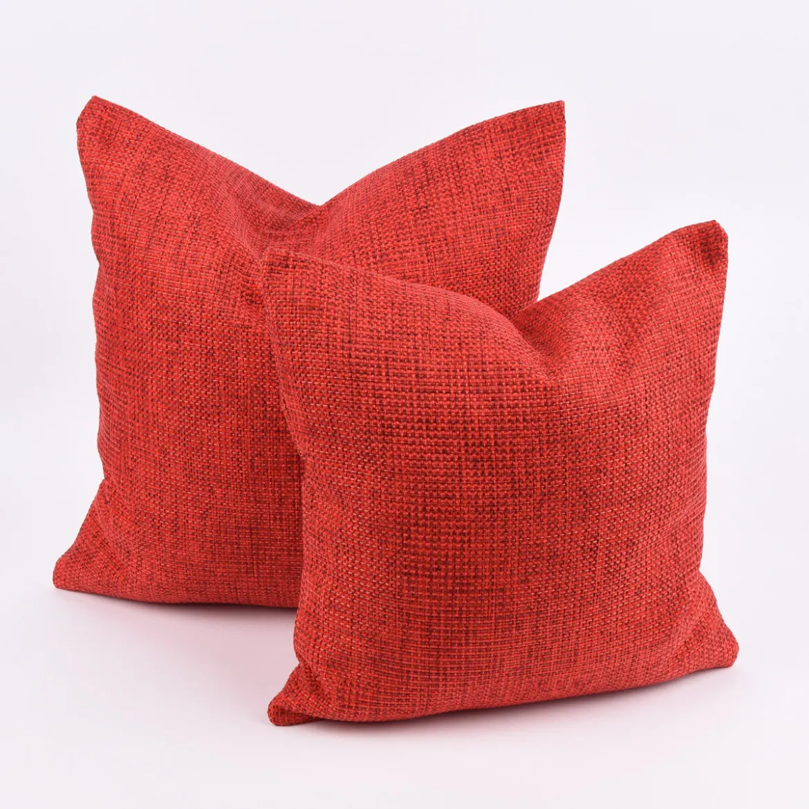 Kissenhülle Dallas Strukturstoff uni karminrot 50x50cm