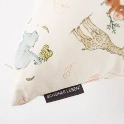 Kissenhülle Dschungeltiere beige bunt in versch. Größen von SCHÖNER LEBEN.