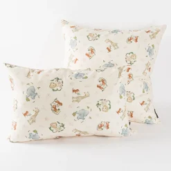 Kissenhülle Dschungeltiere beige bunt in versch. Größen von SCHÖNER LEBEN.
