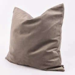 Kissenhülle Duval Samtkissen taupe 40x40cm