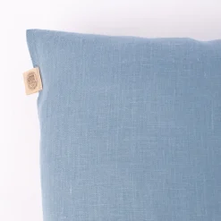 Kissenhülle Erik mit Knopfleiste aus 100 % Leinen 47x47cm blau