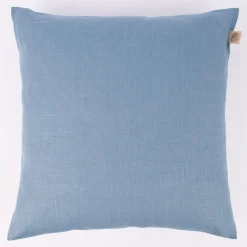 Kissenhülle Erik mit Knopfleiste aus 100 % Leinen 47x47cm blau