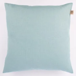 Kissenhülle Erik mit Knopfleiste aus 100 % Leinen 47x47cm eisblau