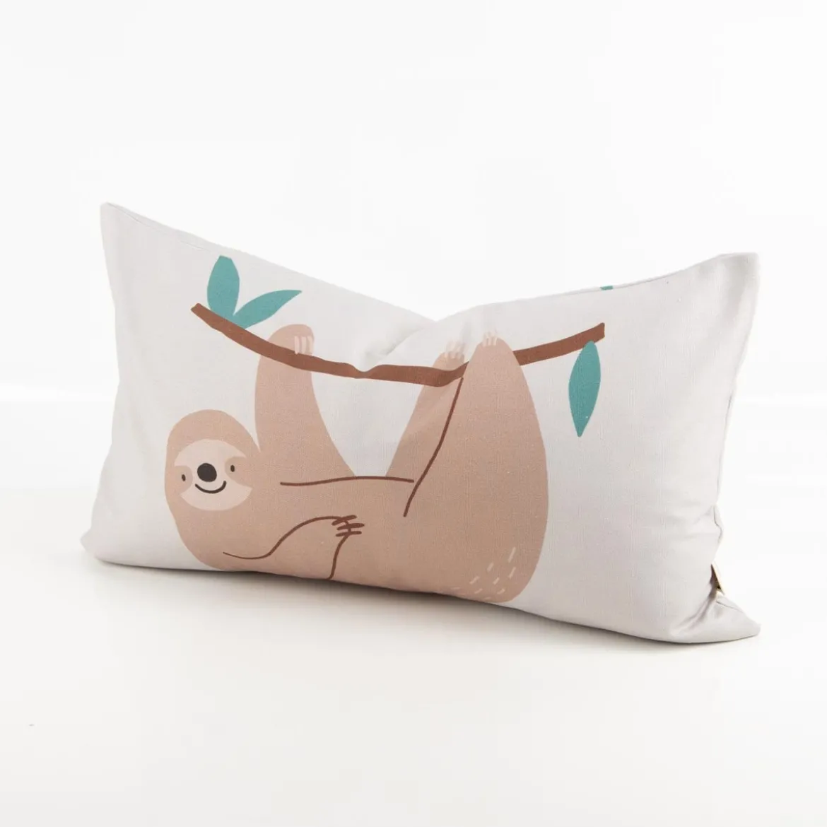 Kissenhülle Faultier Kinderkissen aus Baumwolle beige 30x50cm