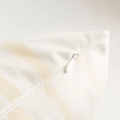 Kissenhülle Hahn Streifen beige gelb braun 45x45cm von Clayre & Eef