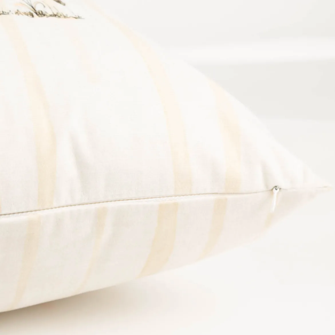 Kissenhülle Hahn Streifen beige gelb braun 45x45cm von Clayre & Eef