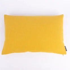 Kissenhülle Leinen mit Baumwollanteil einfarbig senfgelb 40x60cm von SCHÖNER LEBEN.