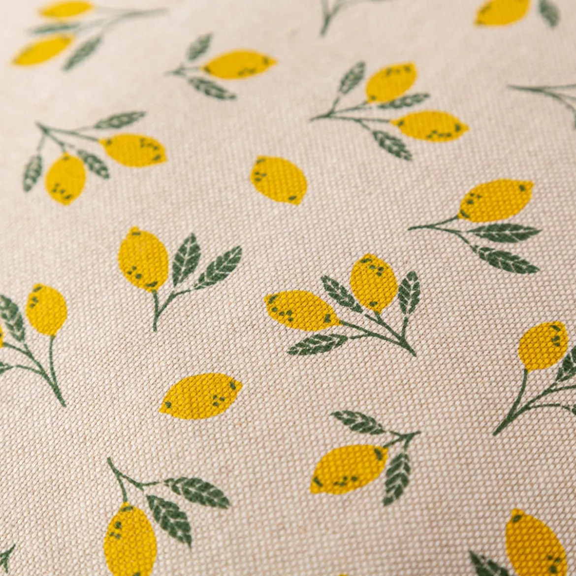 Kissenhülle Little Citrus Fruits Mini Zitronen natur gelb in versch. Größen oder Wunschmaß von SCHÖNER LEBEN.