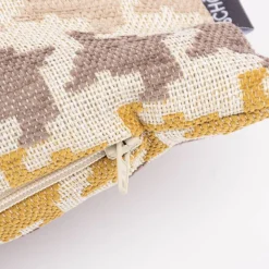 Kissenhülle Mira Hahnentritt beige gelb in versch. Größen von SCHÖNER LEBEN.
