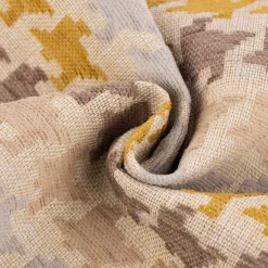 Kissenhülle Mira Hahnentritt beige gelb in versch. Größen von SCHÖNER LEBEN.