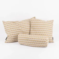 Kissenhülle Mira Hexagon beige gelb in versch. Größen von SCHÖNER LEBEN.