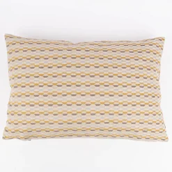 Kissenhülle Mira Hexagon beige gelb in versch. Größen von SCHÖNER LEBEN.